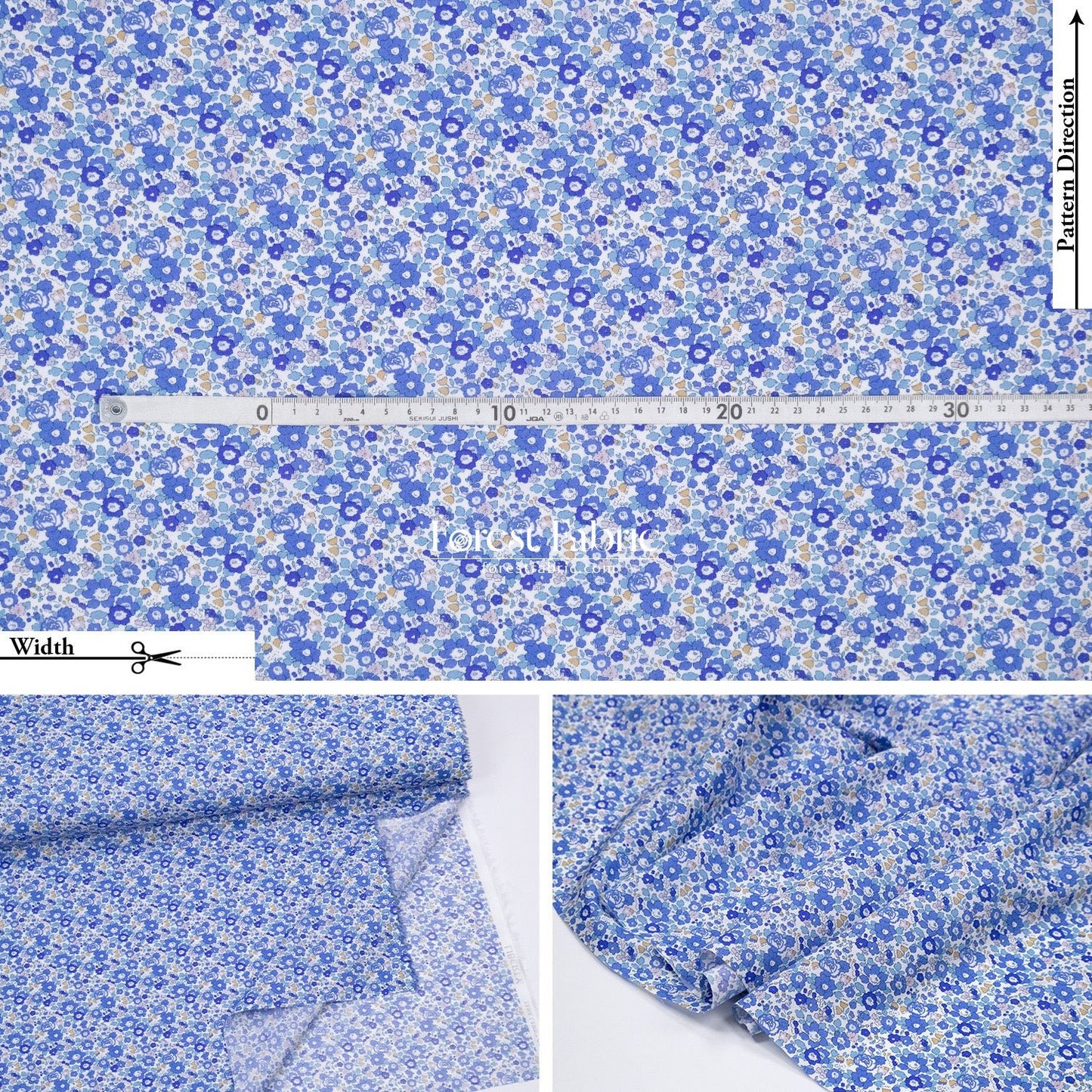 Liberty of London (Cotton Tana Lawn Fabric) - Betsy Ann - FO:REST Fabric 布恩堂Liberty fabrictana lawnjapanese fabricykk zipper
