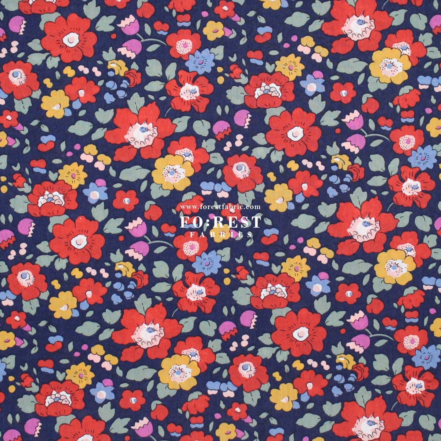 Liberty of London (Cotton Tana Lawn Fabric) - Betsy Meadow A - FO:REST Fabric 布恩堂Liberty fabrictana lawnjapanese fabricykk zipper