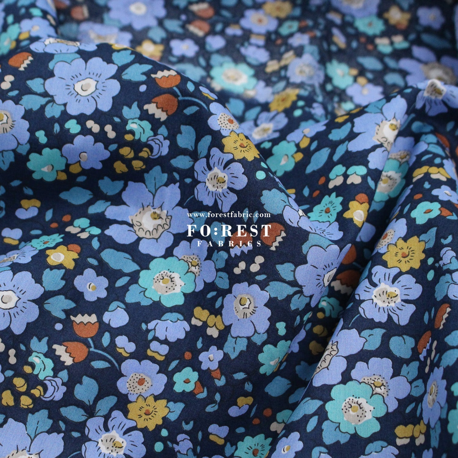Liberty of London (Cotton Tana Lawn Fabric) - Betsy Meadow C - FO:REST Fabric 布恩堂Liberty fabrictana lawnjapanese fabricykk zipper