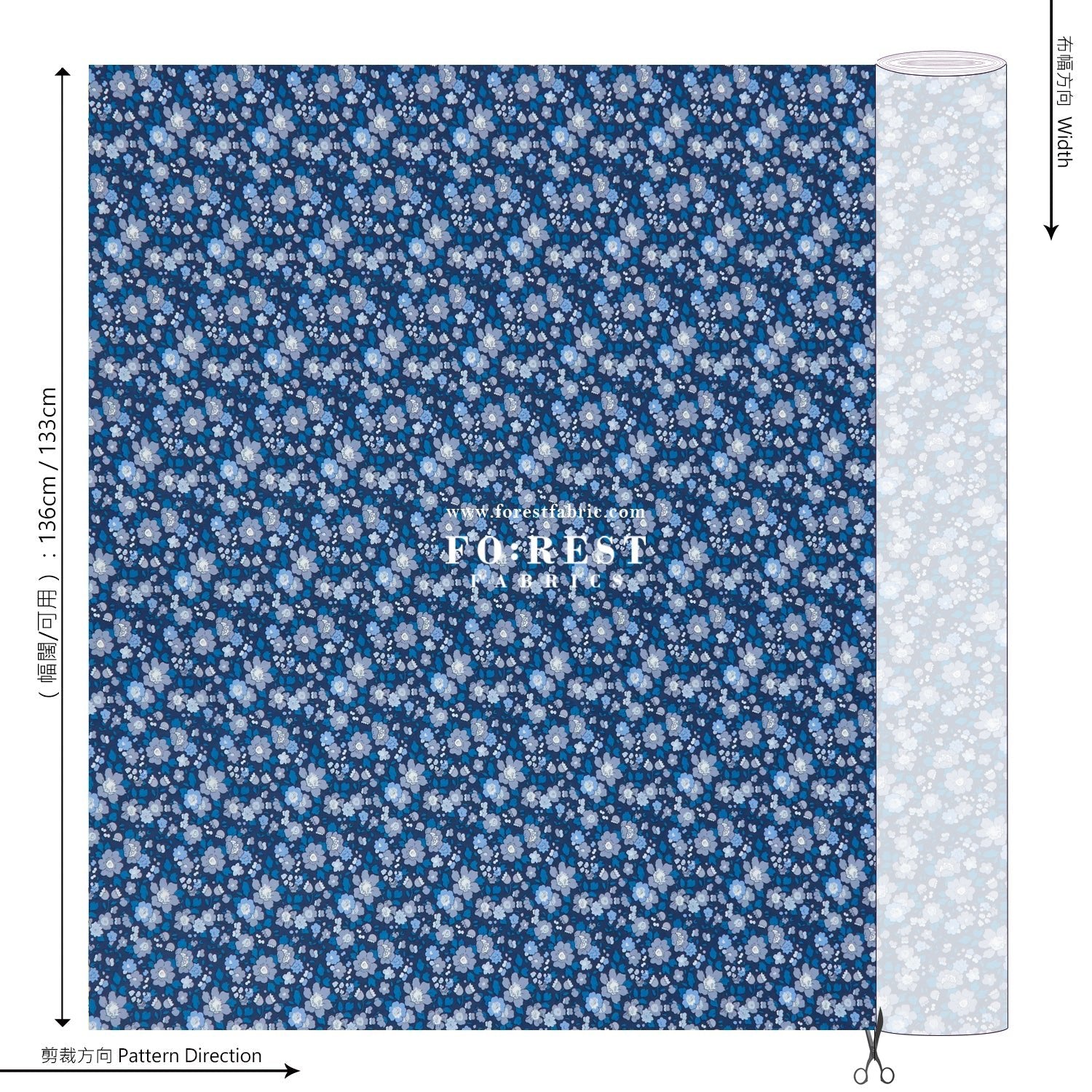 Liberty of London (Cotton Tana Lawn Fabric) - Betsy Meadow Metalic E - FO:REST Fabric 布恩堂Liberty fabrictana lawnjapanese fabricykk zipper