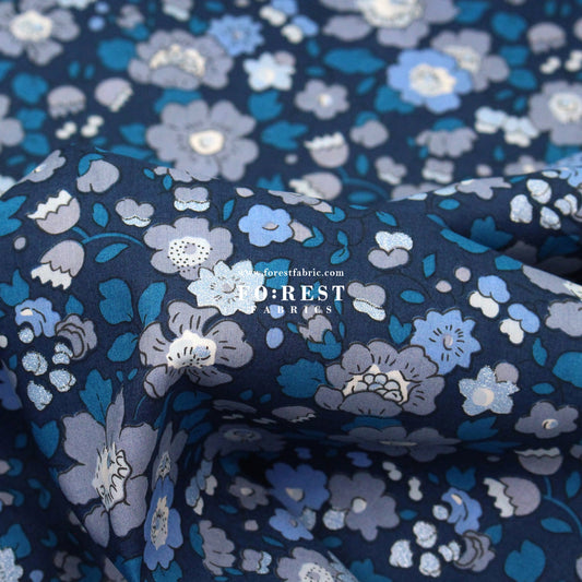 Liberty of London (Cotton Tana Lawn Fabric) - Betsy Meadow Metalic E - FO:REST Fabric 布恩堂Liberty fabrictana lawnjapanese fabricykk zipper