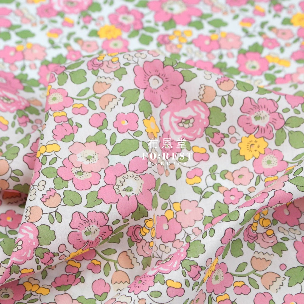 Liberty Of London (Cotton Tana Lawn Fabric) - Betsy Meadow Pink Cotton
