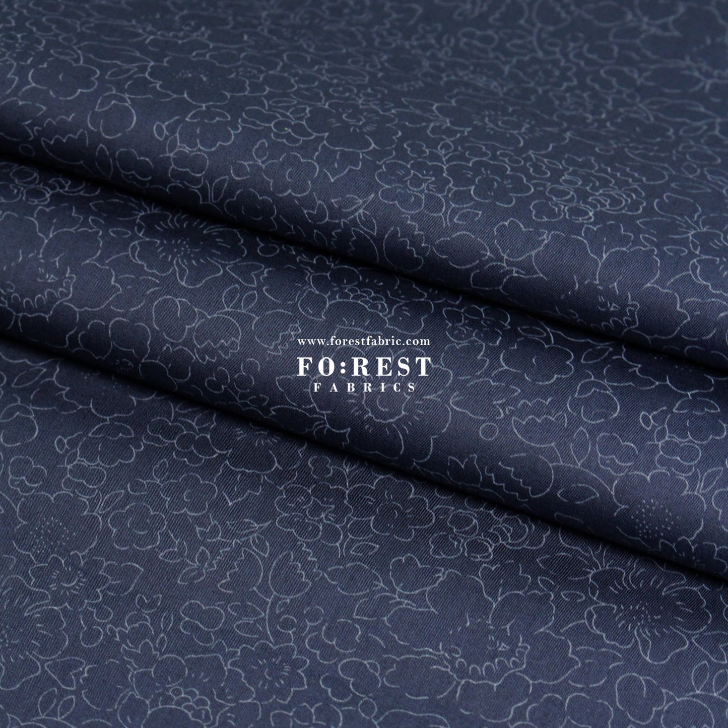 Liberty of London (Cotton Tana Lawn Fabric) - Betsy Navy - FO:REST Fabric 布恩堂Liberty fabrictana lawnjapanese fabricykk zipper