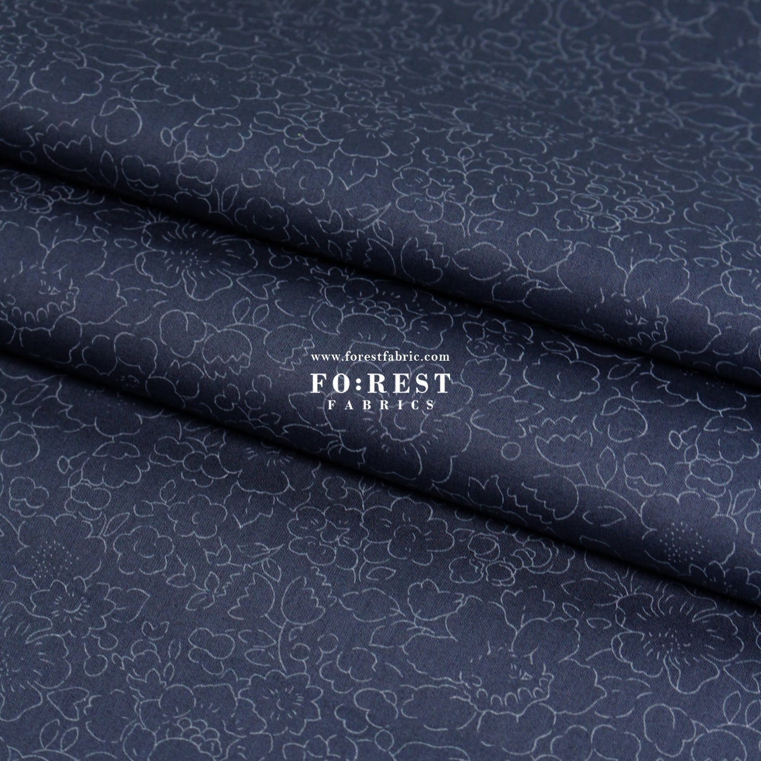 Liberty of London (Cotton Tana Lawn Fabric) - Betsy Navy - FO:REST Fabric 布恩堂Liberty fabrictana lawnjapanese fabricykk zipper