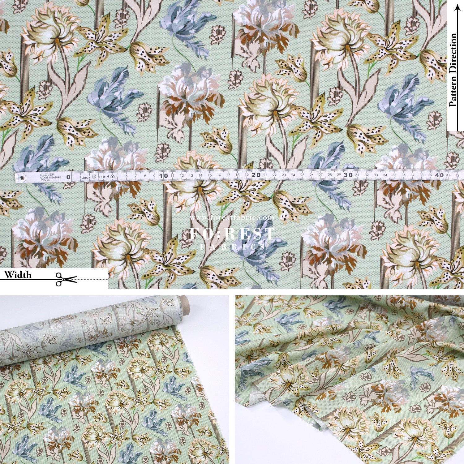 Liberty of London (Cotton Tana Lawn Fabric) - Bettina Bloom - FO:REST Fabric 布恩堂Liberty fabrictana lawnjapanese fabricykk zipper