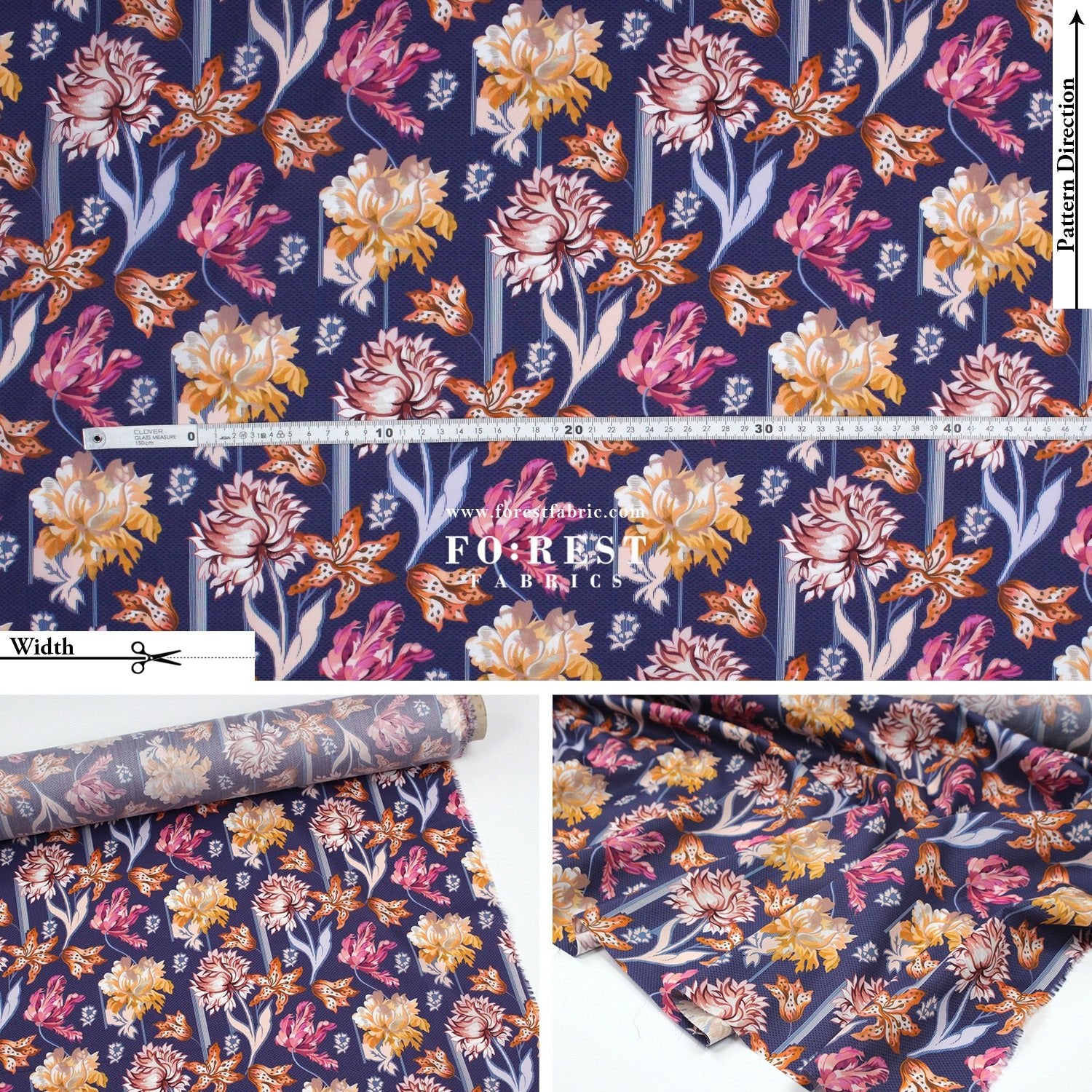 Liberty of London (Cotton Tana Lawn Fabric) - Bettina Bloom - FO:REST Fabric 布恩堂Liberty fabrictana lawnjapanese fabricykk zipper