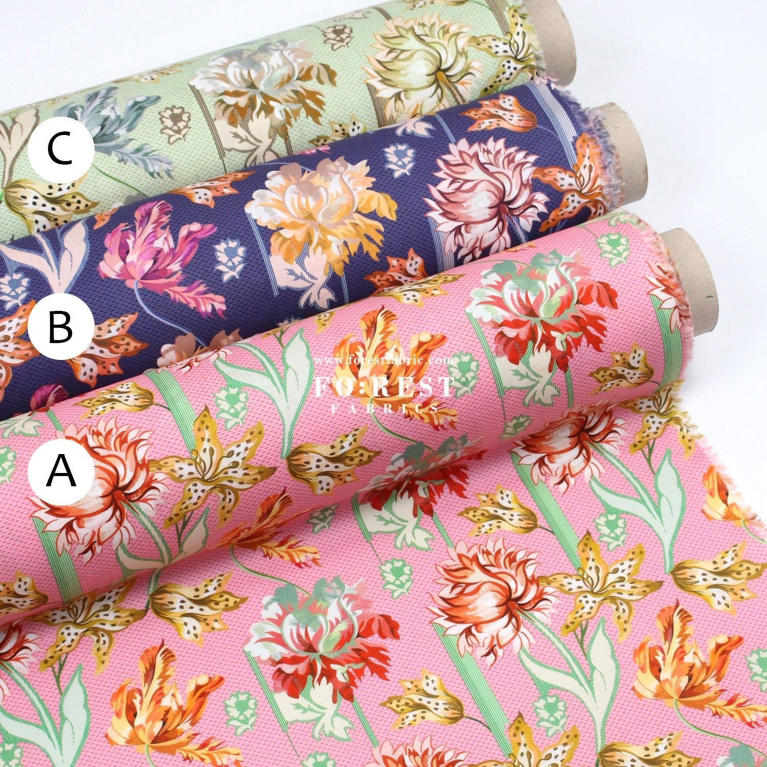 Liberty of London (Cotton Tana Lawn Fabric) - Bettina Bloom - FO:REST Fabric 布恩堂Liberty fabrictana lawnjapanese fabricykk zipper