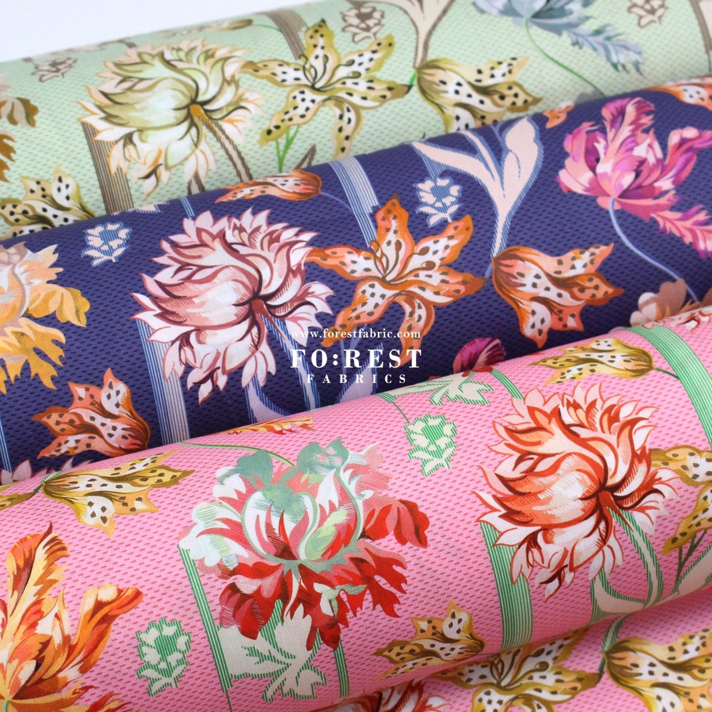 Liberty of London (Cotton Tana Lawn Fabric) - Bettina Bloom - FO:REST Fabric 布恩堂Liberty fabrictana lawnjapanese fabricykk zipper