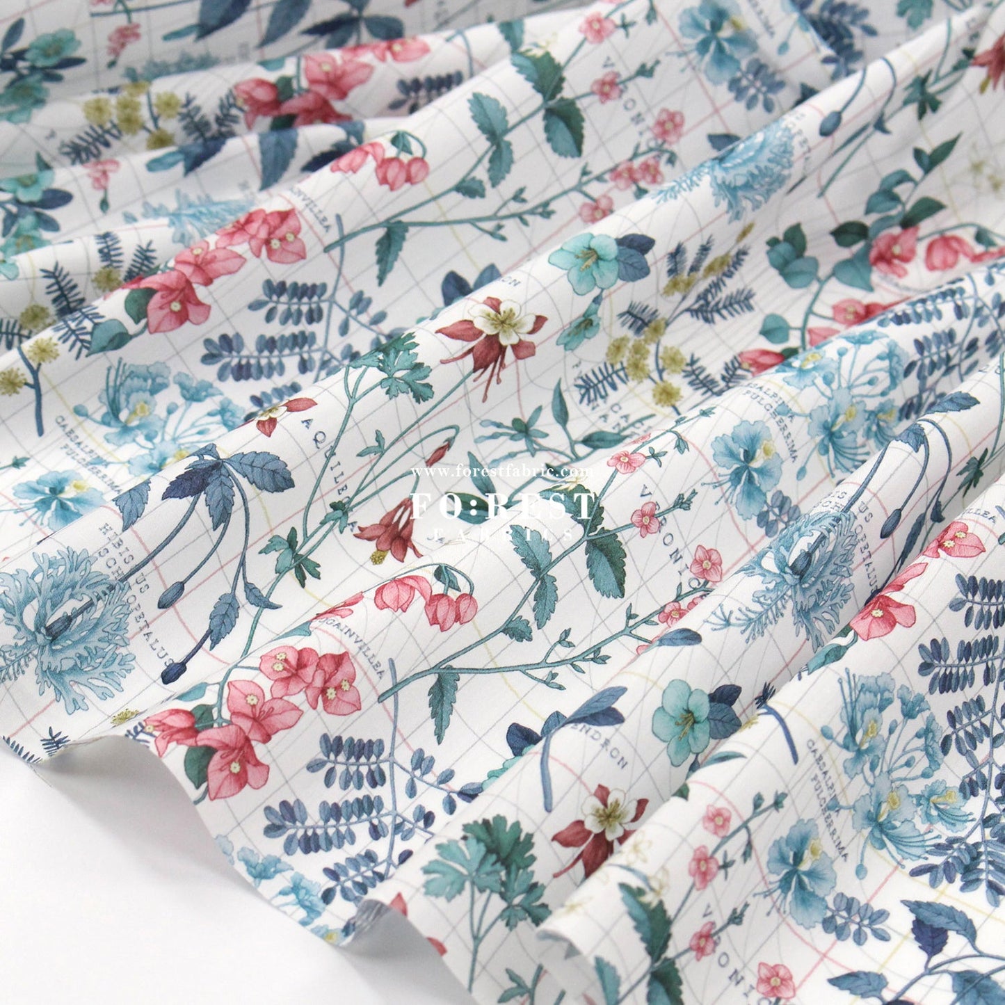 Liberty of London (Cotton Tana Lawn Fabric) - Botanists Journey A - FO:REST Fabric 布恩堂Liberty fabrictana lawnjapanese fabricykk zipper