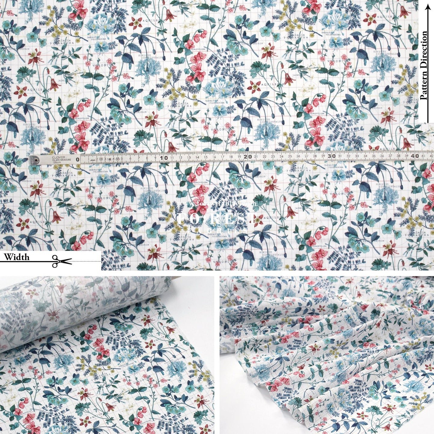 Liberty of London (Cotton Tana Lawn Fabric) - Botanists Journey A - FO:REST Fabric 布恩堂Liberty fabrictana lawnjapanese fabricykk zipper