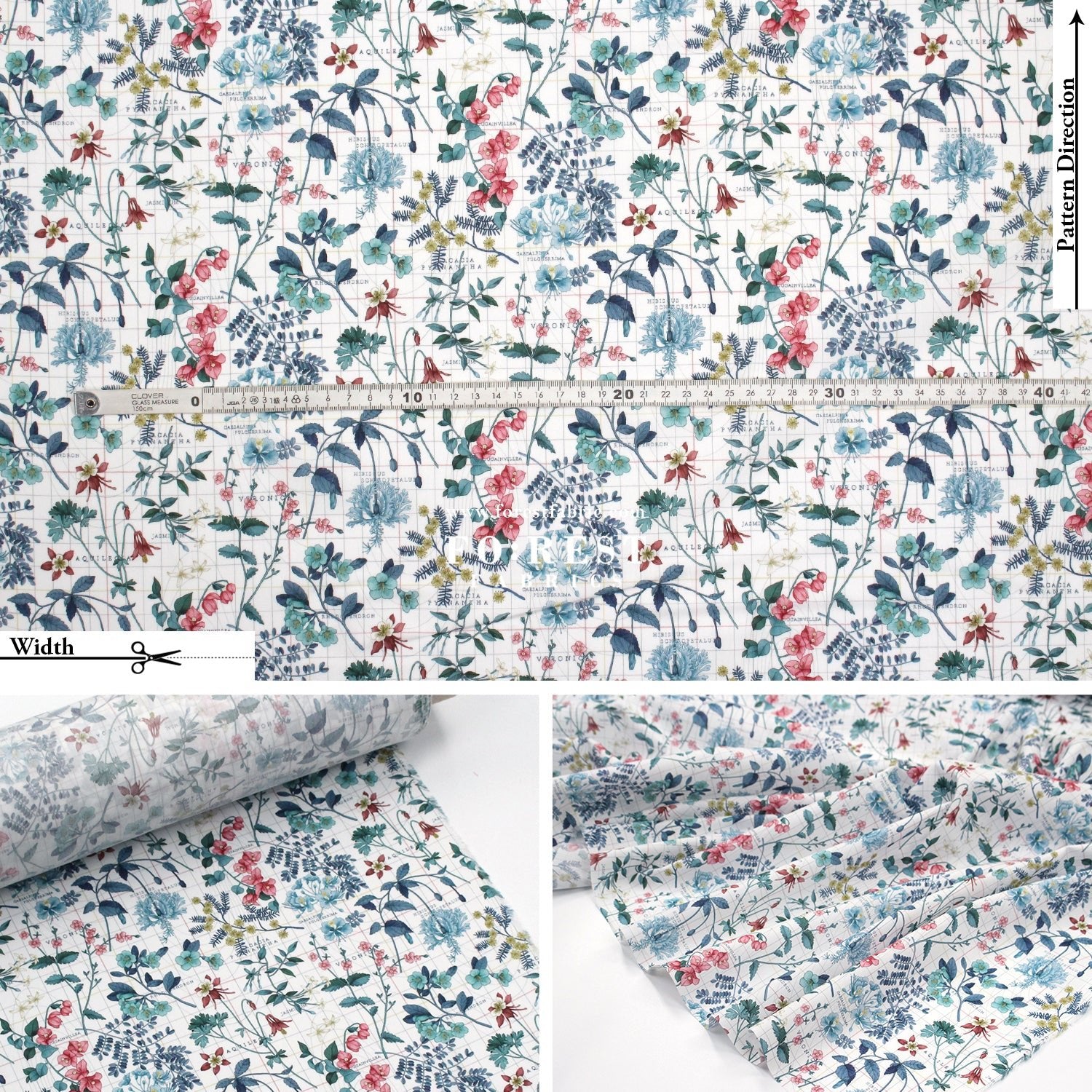 Liberty of London (Cotton Tana Lawn Fabric) - Botanists Journey A - FO:REST Fabric 布恩堂Liberty fabrictana lawnjapanese fabricykk zipper