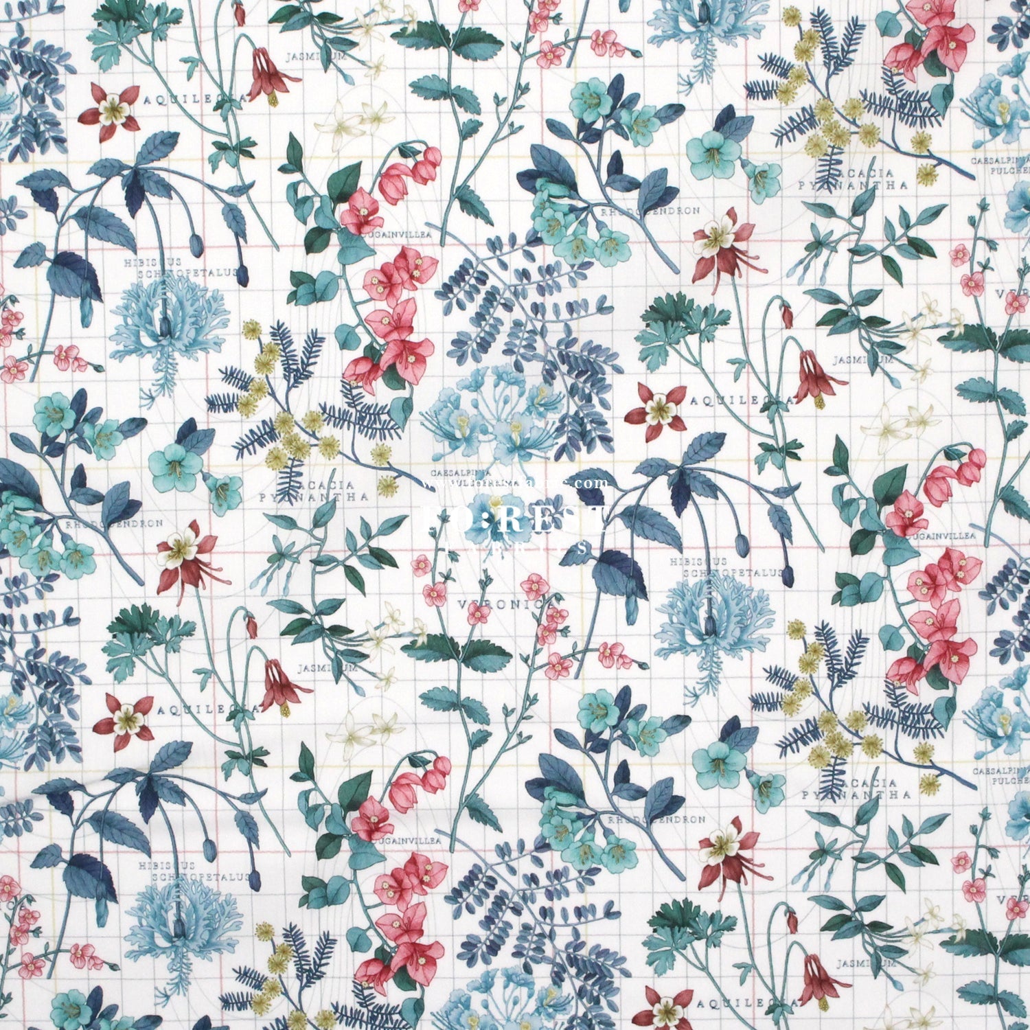 Liberty of London (Cotton Tana Lawn Fabric) - Botanists Journey A - FO:REST Fabric 布恩堂Liberty fabrictana lawnjapanese fabricykk zipper