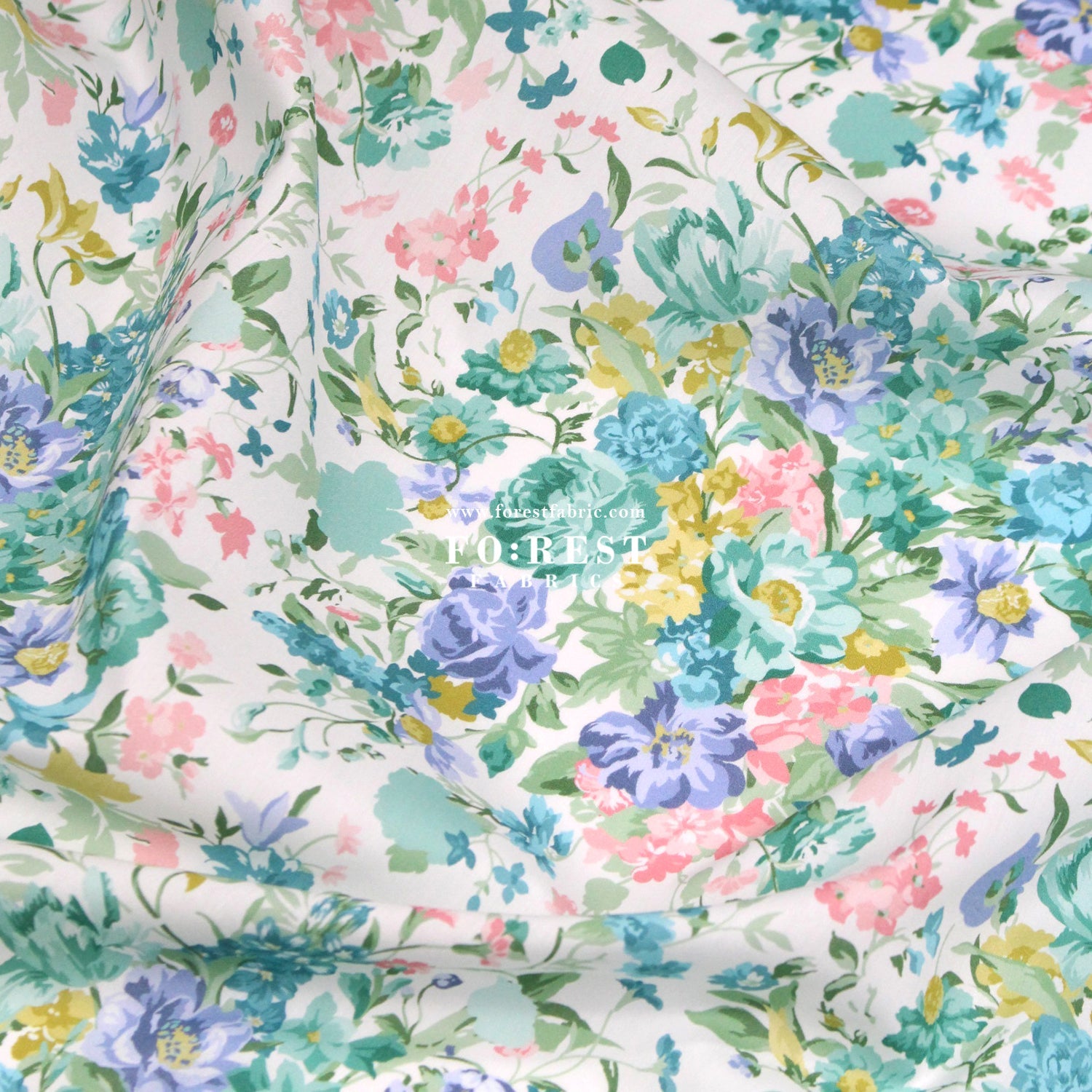 Liberty of London (Cotton Tana Lawn Fabric) - Bouquet Parade C - FO:REST Fabric 布恩堂Liberty fabrictana lawnjapanese fabricykk zipper