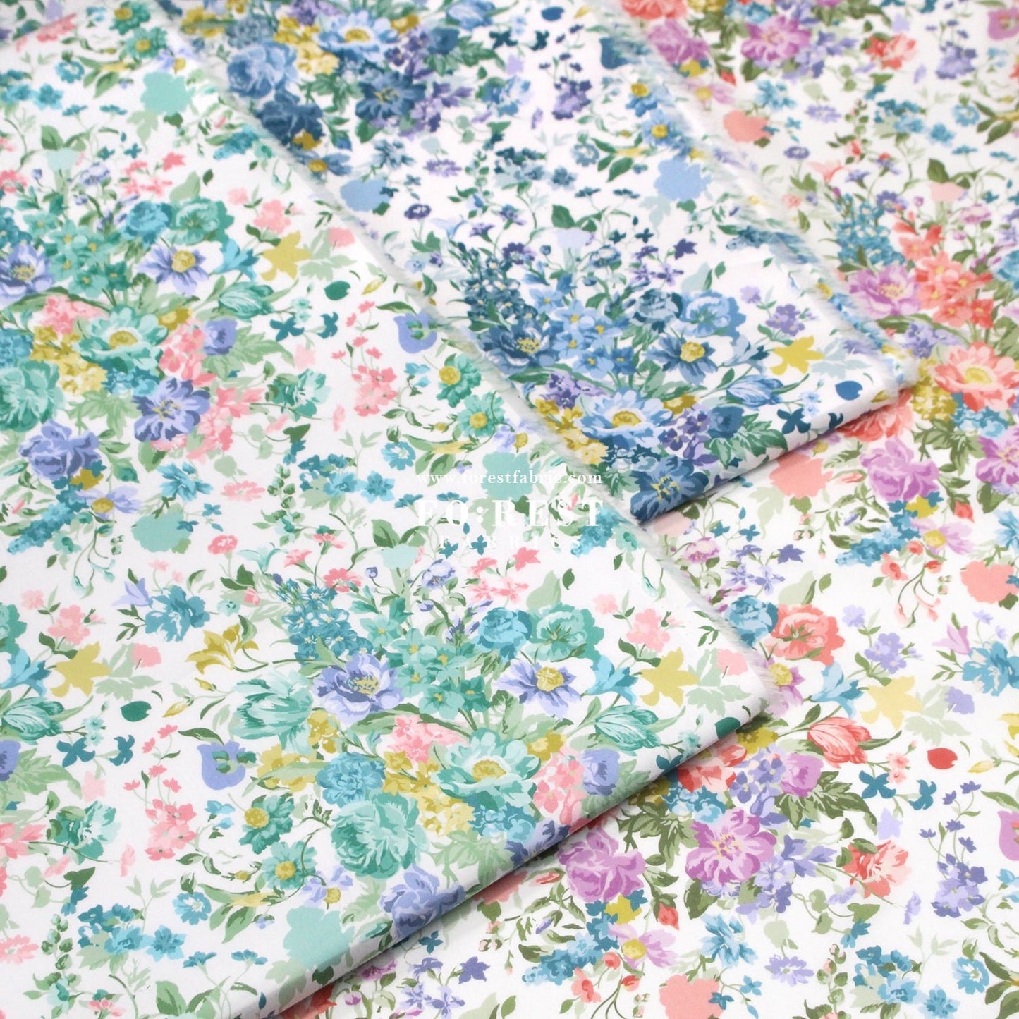Liberty of London (Cotton Tana Lawn Fabric) - Bouquet Parade C - FO:REST Fabric 布恩堂Liberty fabrictana lawnjapanese fabricykk zipper