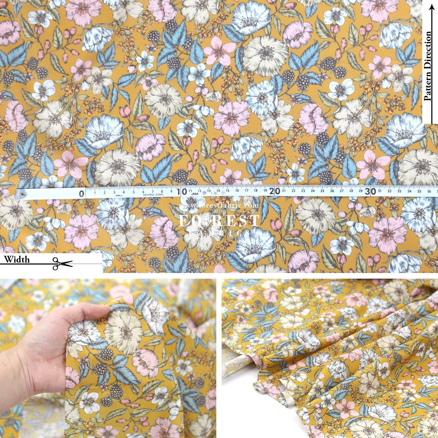 Liberty of London (Cotton Tana Lawn Fabric) - Bramble - FO:REST Fabric 布恩堂Liberty fabrictana lawnjapanese fabricykk zipper