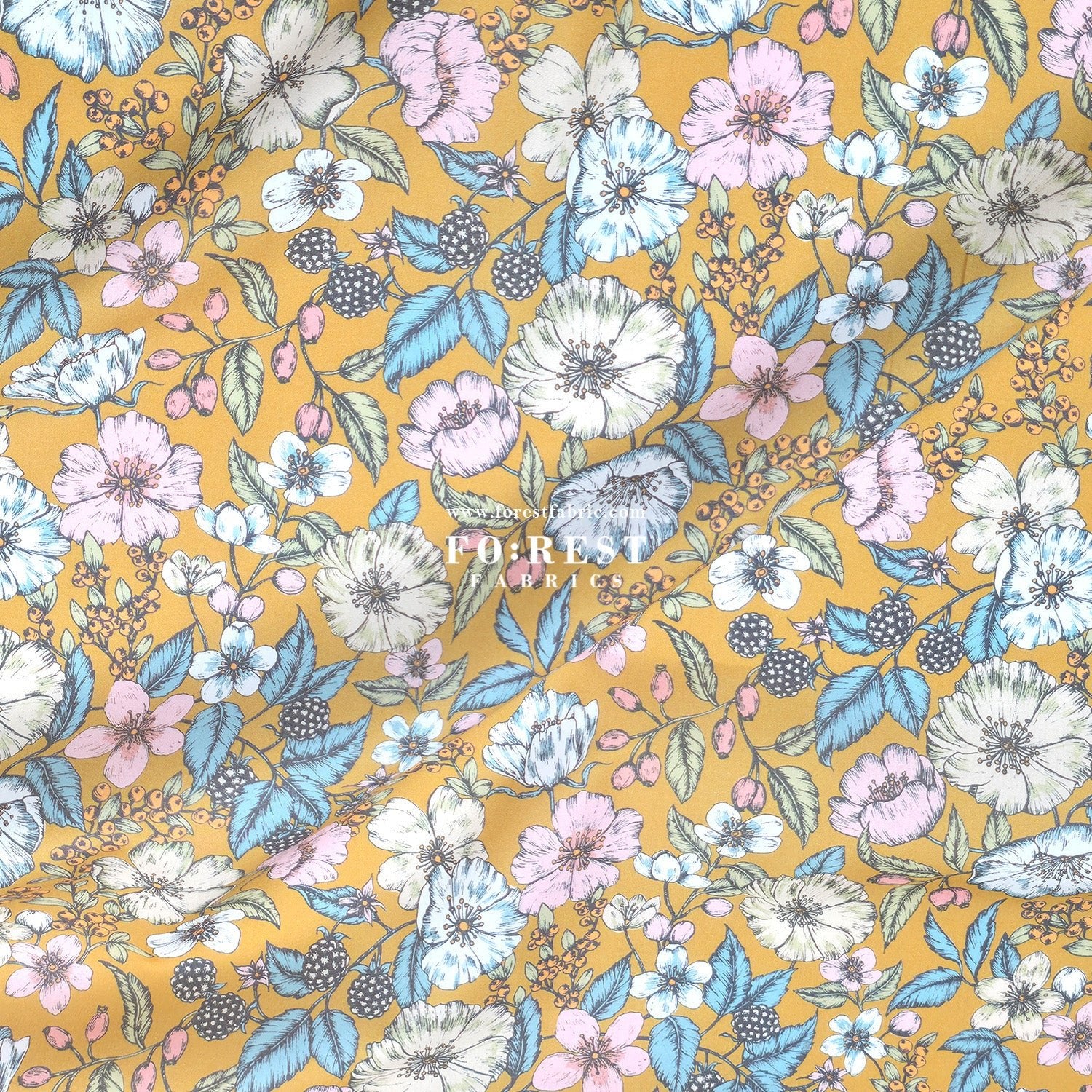 Liberty of London (Cotton Tana Lawn Fabric) - Bramble - FO:REST Fabric 布恩堂Liberty fabrictana lawnjapanese fabricykk zipper