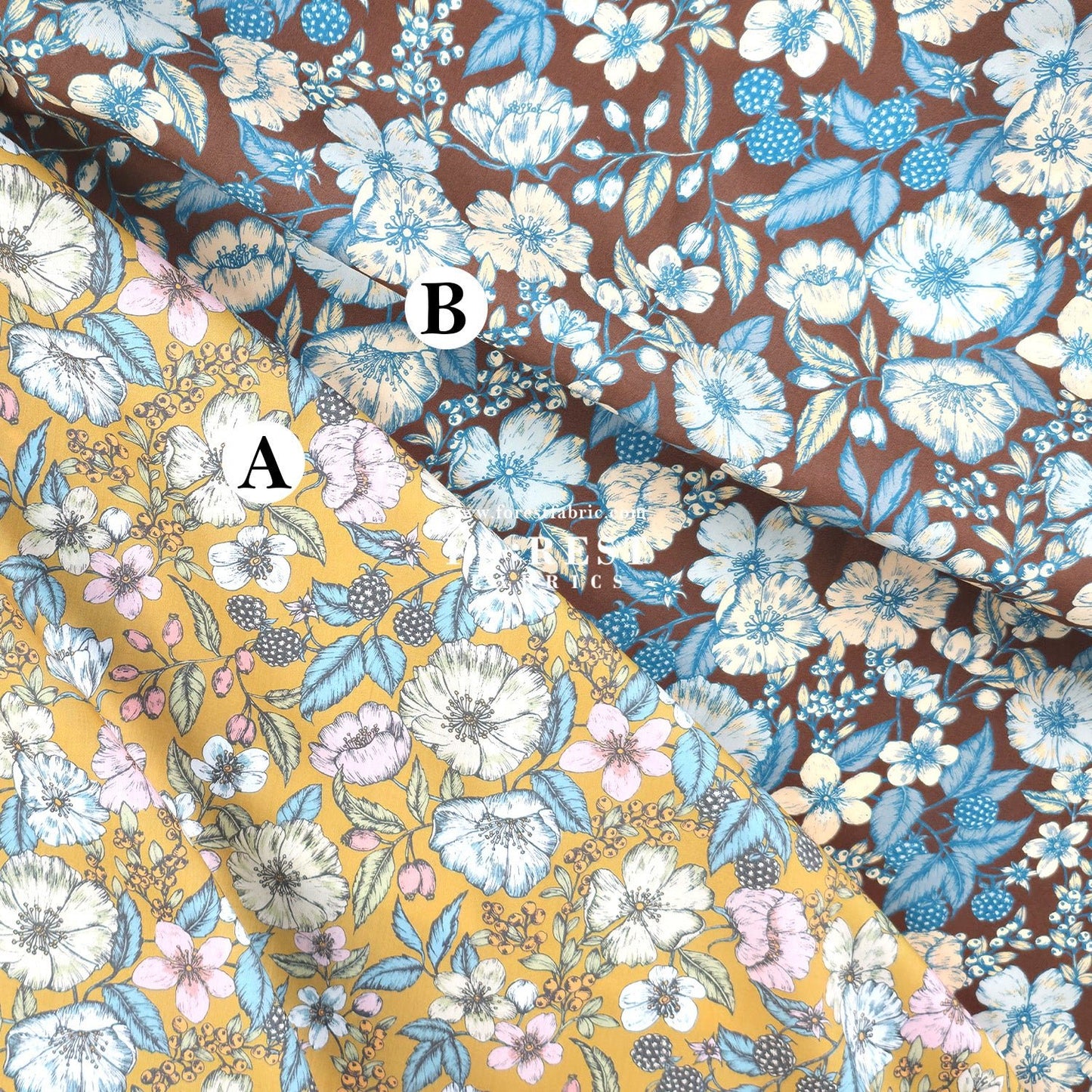 Liberty of London (Cotton Tana Lawn Fabric) - Bramble - FO:REST Fabric 布恩堂Liberty fabrictana lawnjapanese fabricykk zipper