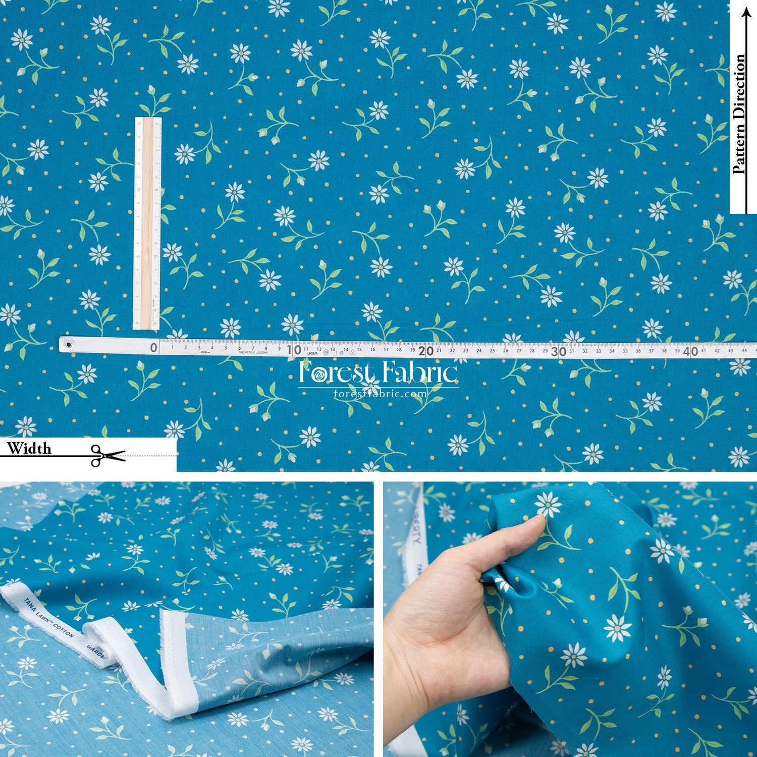 Liberty of London (Cotton Tana Lawn Fabric) - Bryony Daisy - FO:REST Fabric 布恩堂Liberty fabrictana lawnjapanese fabricykk zipper