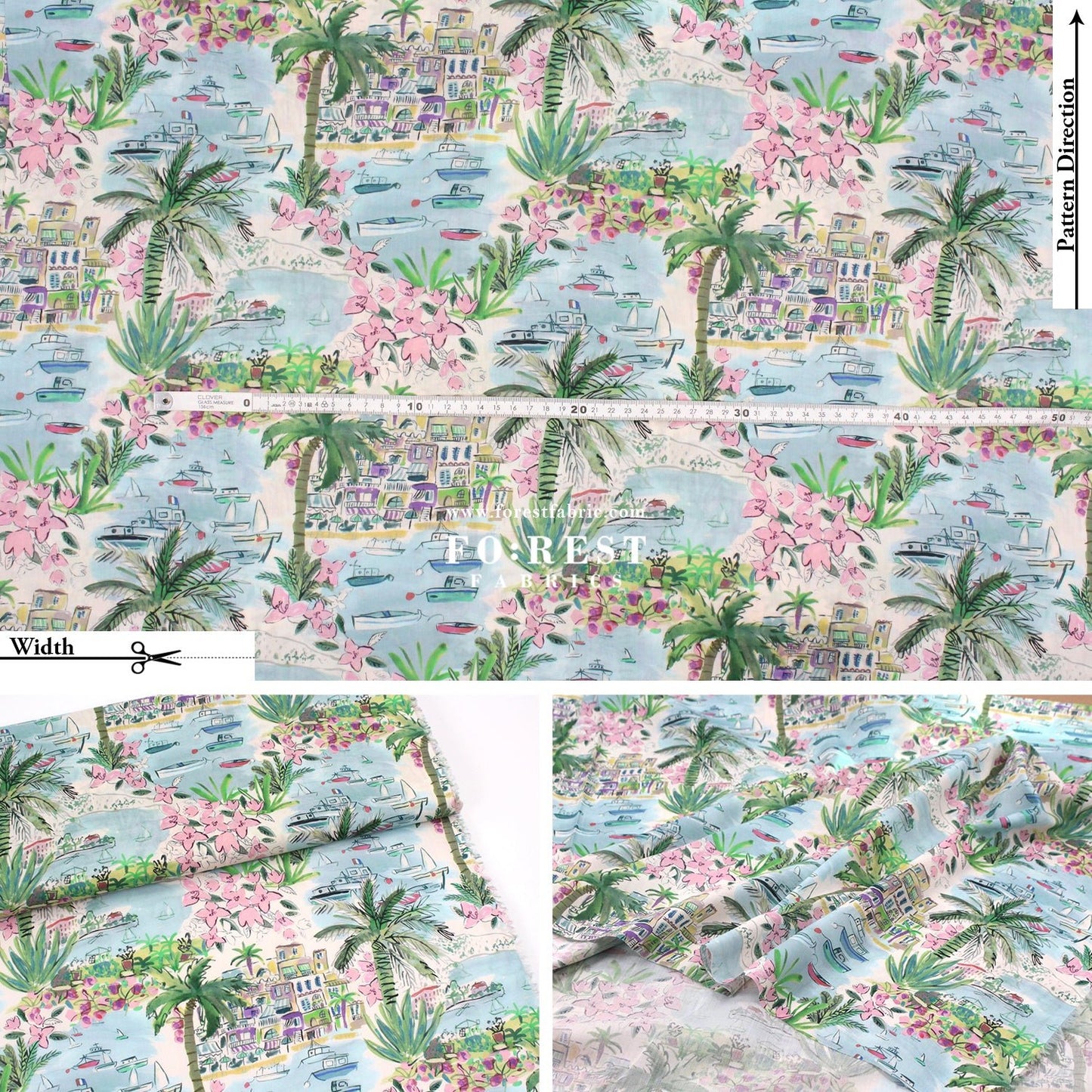 Liberty of London (Cotton Tana Lawn Fabric) - Cape Vista - FO:REST Fabric 布恩堂Liberty fabrictana lawnjapanese fabricykk zipper