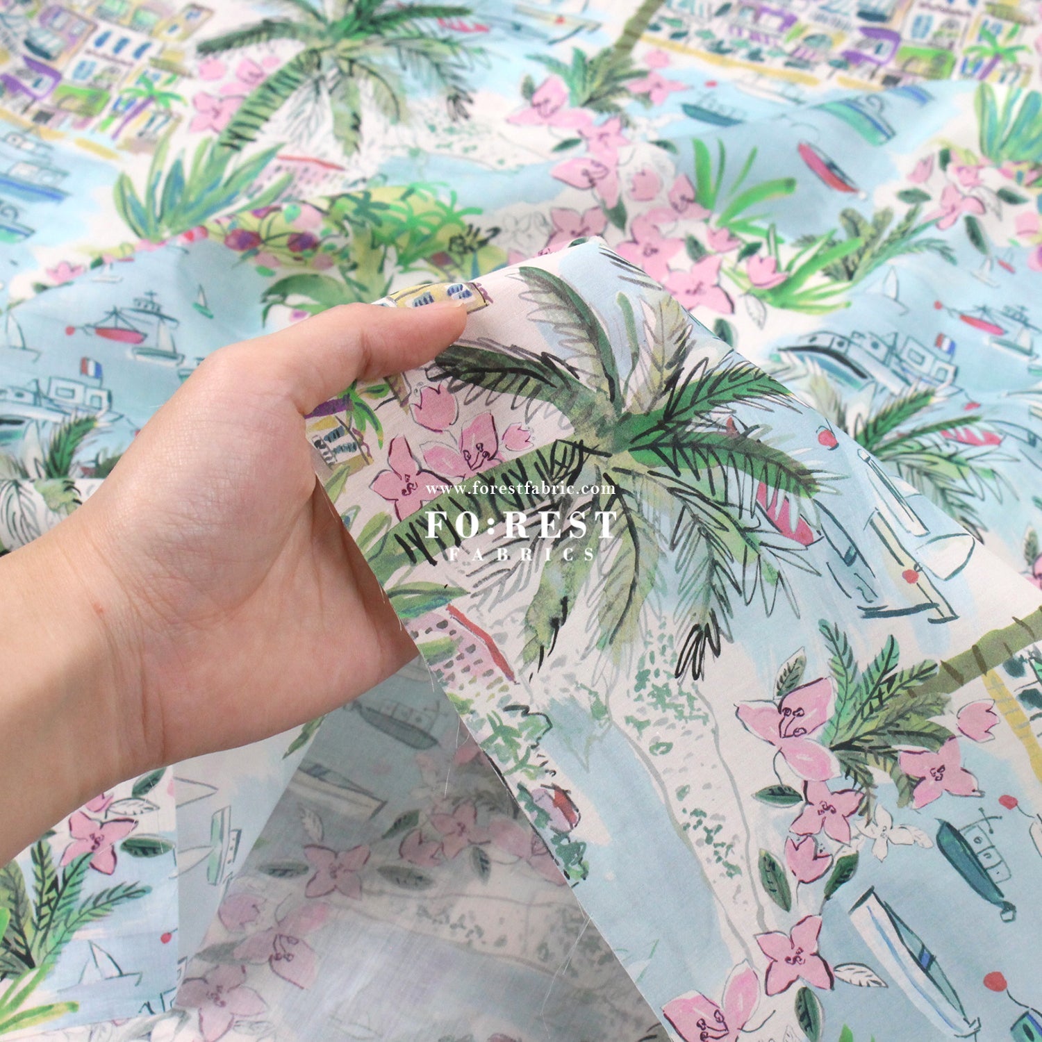 Liberty of London (Cotton Tana Lawn Fabric) - Cape Vista - FO:REST Fabric 布恩堂Liberty fabrictana lawnjapanese fabricykk zipper