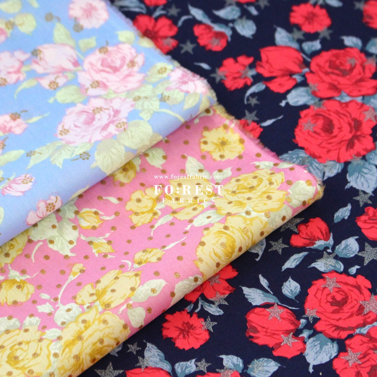 Liberty of London (Cotton Tana Lawn Fabric) - Carline Love Blossom - FO:REST Fabric 布恩堂Liberty fabrictana lawnjapanese fabricykk zipper