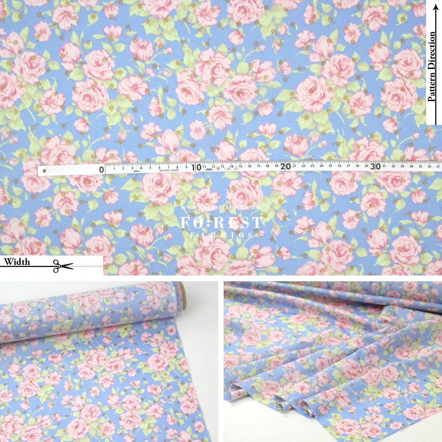 Liberty of London (Cotton Tana Lawn Fabric) - Carline Love Blossom - FO:REST Fabric 布恩堂Liberty fabrictana lawnjapanese fabricykk zipper