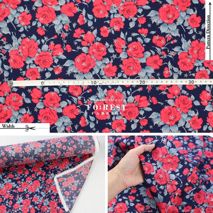 Liberty of London (Cotton Tana Lawn Fabric) - Carline Love Blossom - FO:REST Fabric 布恩堂Liberty fabrictana lawnjapanese fabricykk zipper