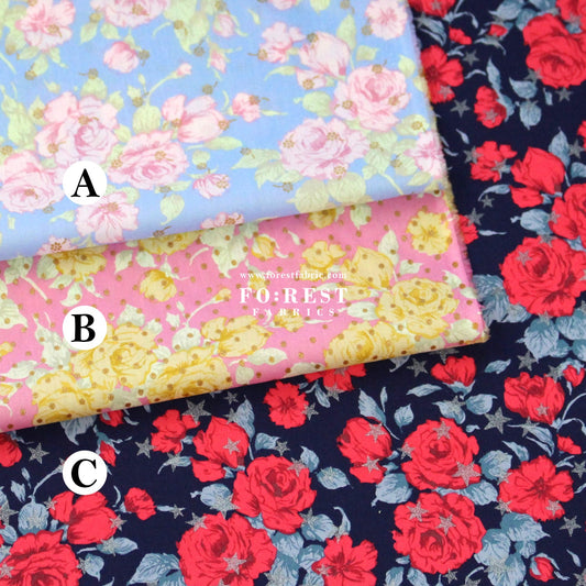 Liberty of London (Cotton Tana Lawn Fabric) - Carline Love Blossom - FO:REST Fabric 布恩堂Liberty fabrictana lawnjapanese fabricykk zipper