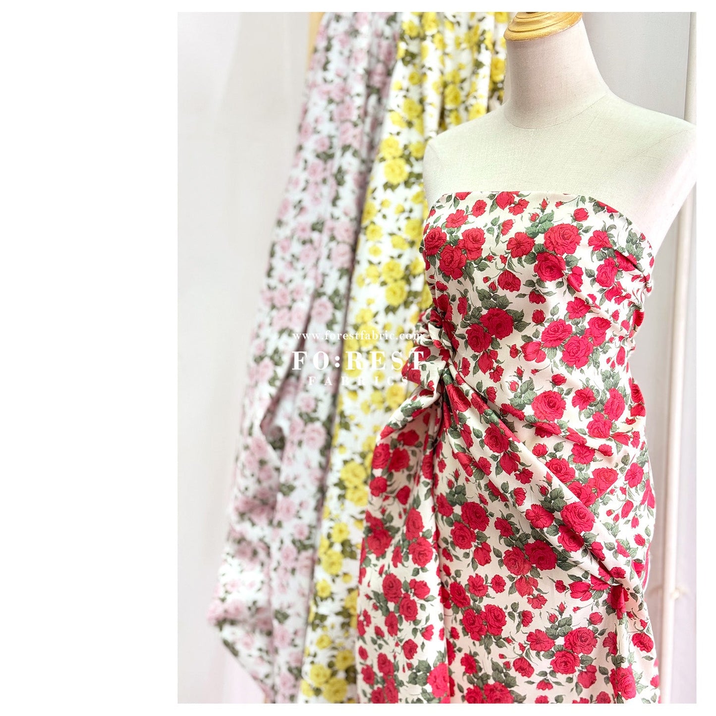 Liberty of London (Cotton Tana Lawn Fabric) - Carline Rose - FO:REST Fabric 布恩堂Liberty fabrictana lawnjapanese fabricykk zipper
