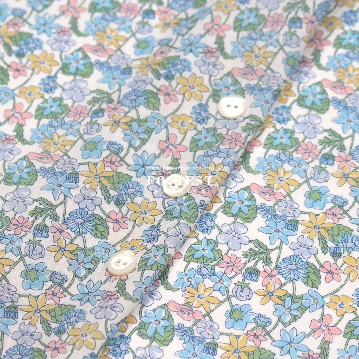 Liberty of London (Cotton Tana Lawn Fabric) - Carmella Daisy - FO:REST Fabric 布恩堂Liberty fabrictana lawnjapanese fabricykk zipper