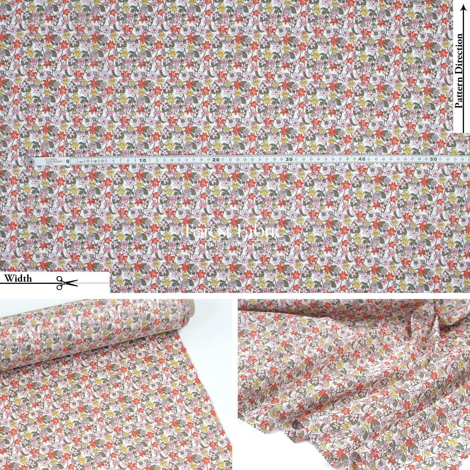 Liberty of London (Cotton Tana Lawn Fabric) - Carmella Daisy - FO:REST Fabric 布恩堂Liberty fabrictana lawnjapanese fabricykk zipper