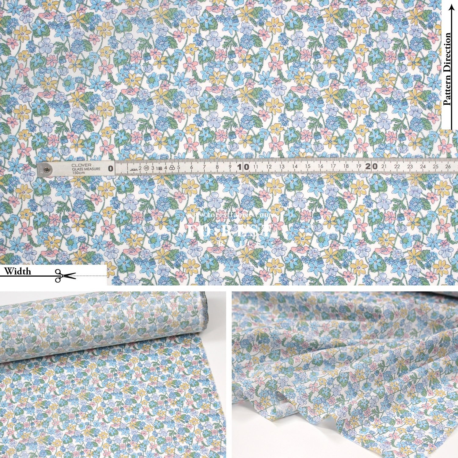 Liberty of London (Cotton Tana Lawn Fabric) - Carmella Daisy - FO:REST Fabric 布恩堂Liberty fabrictana lawnjapanese fabricykk zipper