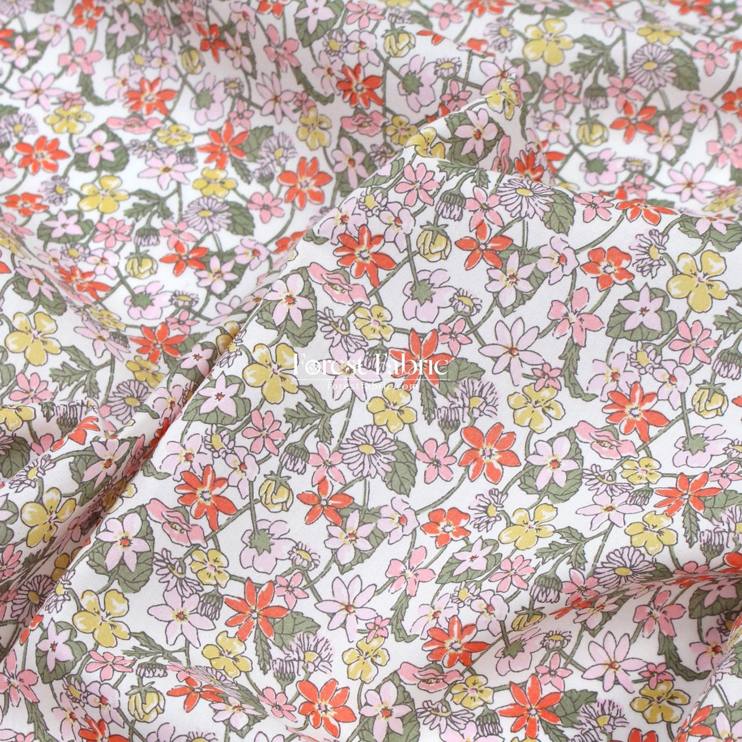 Liberty of London (Cotton Tana Lawn Fabric) - Carmella Daisy - FO:REST Fabric 布恩堂Liberty fabrictana lawnjapanese fabricykk zipper