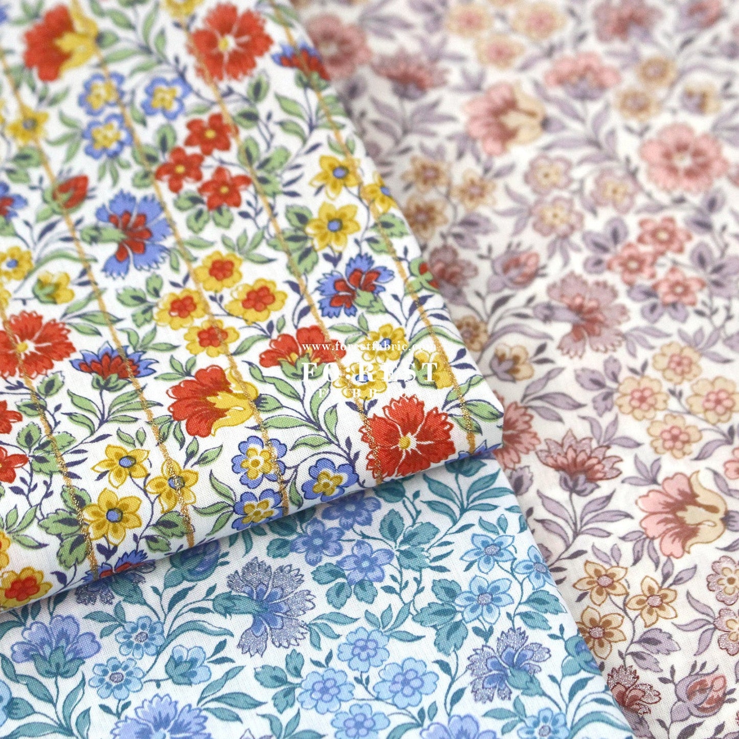 Liberty of London (Cotton Tana Lawn Fabric) - Carnation Garden - FO:REST Fabric 布恩堂Liberty fabrictana lawnjapanese fabricykk zipper