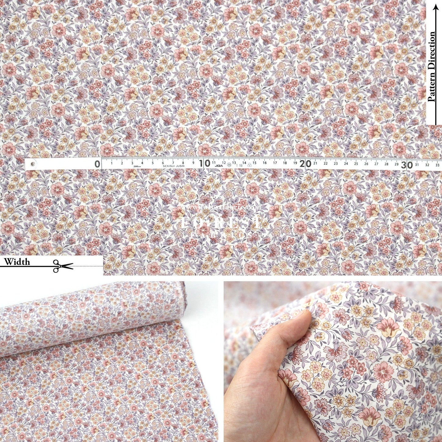 Liberty of London (Cotton Tana Lawn Fabric) - Carnation Garden - FO:REST Fabric 布恩堂Liberty fabrictana lawnjapanese fabricykk zipper
