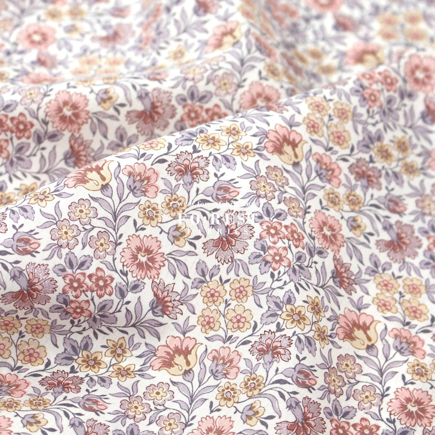 Liberty of London (Cotton Tana Lawn Fabric) - Carnation Garden - FO:REST Fabric 布恩堂Liberty fabrictana lawnjapanese fabricykk zipper