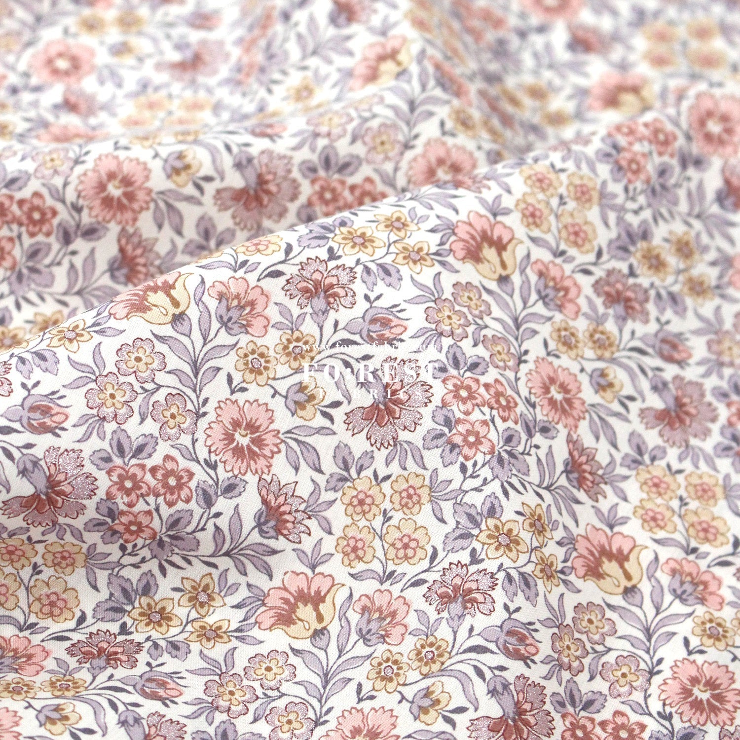 Liberty of London (Cotton Tana Lawn Fabric) - Carnation Garden - FO:REST Fabric 布恩堂Liberty fabrictana lawnjapanese fabricykk zipper