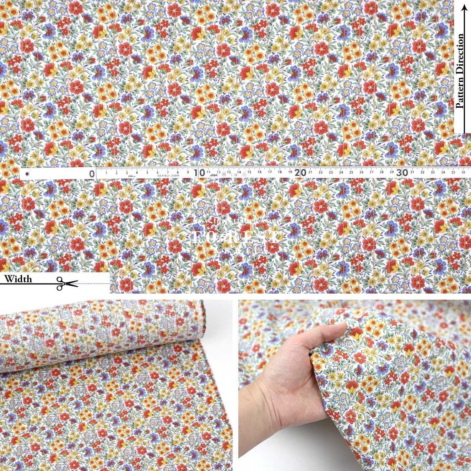 Liberty of London (Cotton Tana Lawn Fabric) - Carnation Garden - FO:REST Fabric 布恩堂Liberty fabrictana lawnjapanese fabricykk zipper