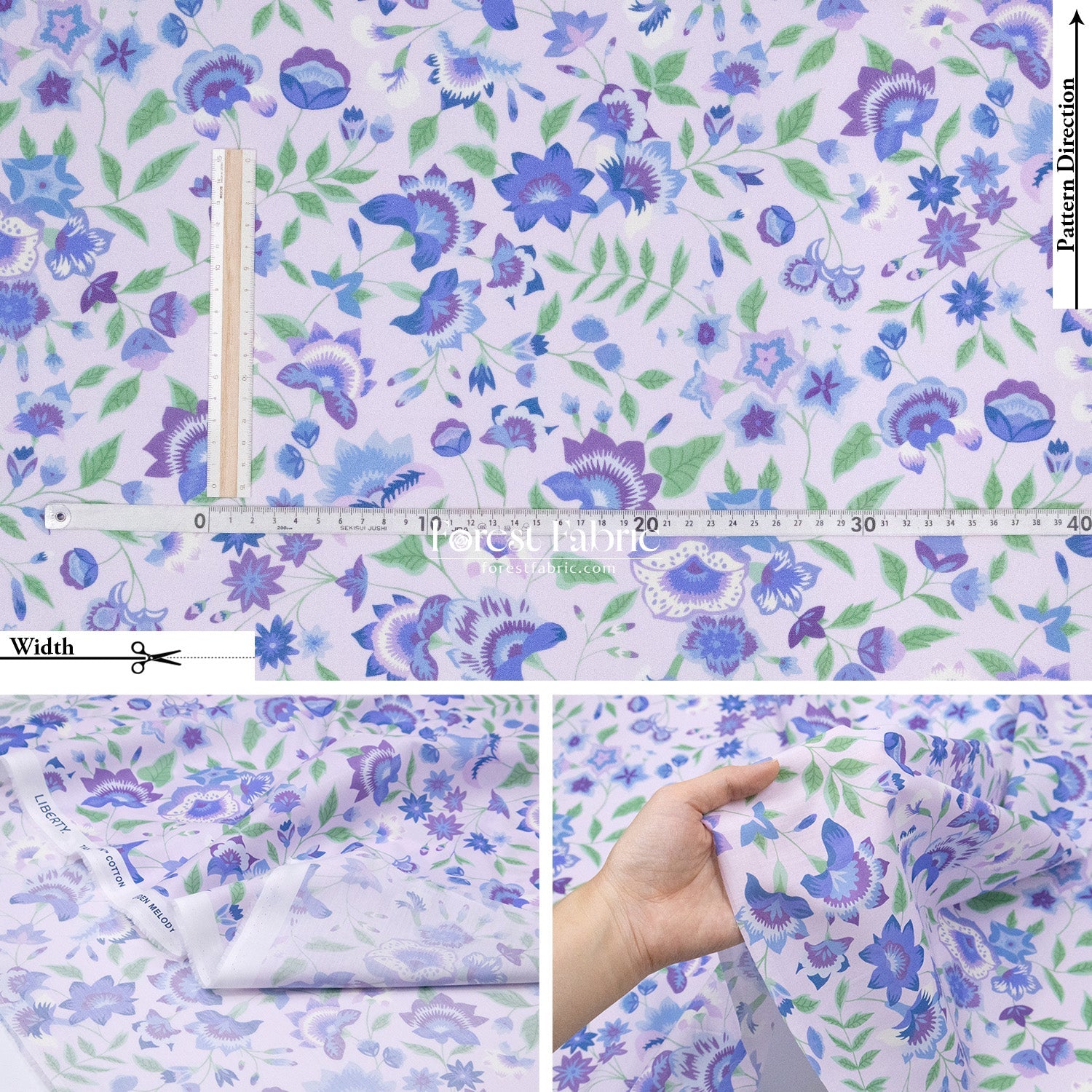 Liberty of London (Cotton Tana Lawn Fabric) - Carnival Corsage - FO:REST Fabric 布恩堂Liberty fabrictana lawnjapanese fabricykk zipper