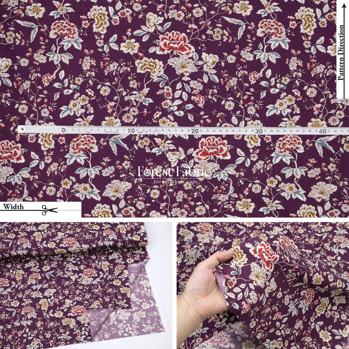 Liberty of London (Cotton Tana Lawn Fabric) - Ceremony - FO:REST Fabric 布恩堂Liberty fabrictana lawnjapanese fabricykk zipper