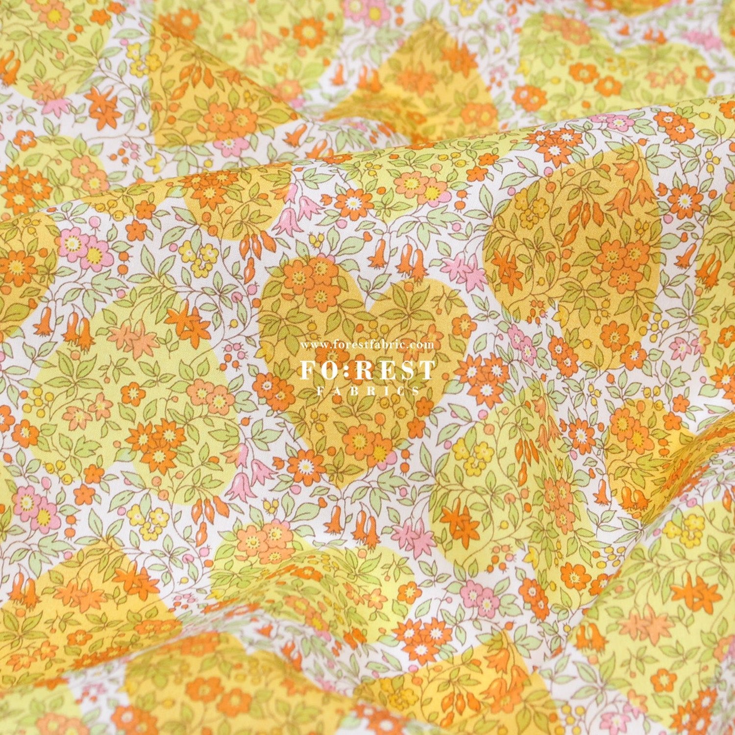 Liberty of London (Cotton Tana Lawn Fabric) - Chamomile Hearts - FO:REST Fabric 布恩堂Liberty fabrictana lawnjapanese fabricykk zipper