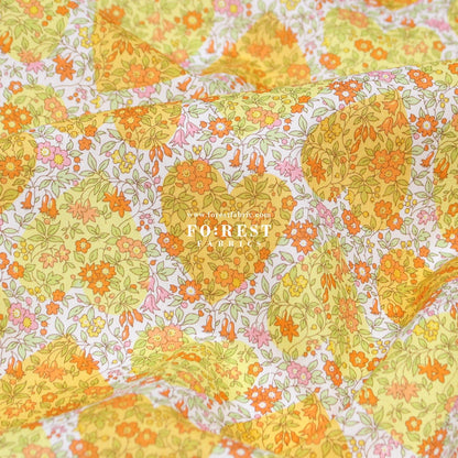 Liberty of London (Cotton Tana Lawn Fabric) - Chamomile Hearts - FO:REST Fabric 布恩堂Liberty fabrictana lawnjapanese fabricykk zipper