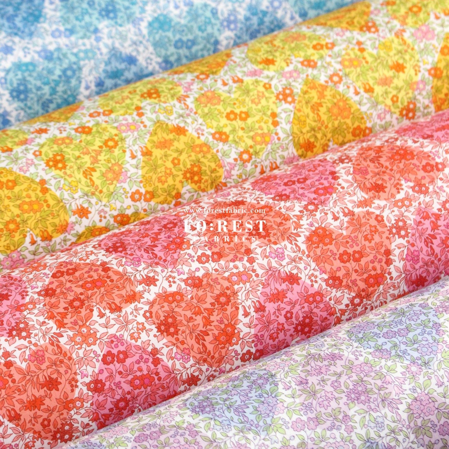 Liberty of London (Cotton Tana Lawn Fabric) - Chamomile Hearts - FO:REST Fabric 布恩堂Liberty fabrictana lawnjapanese fabricykk zipper