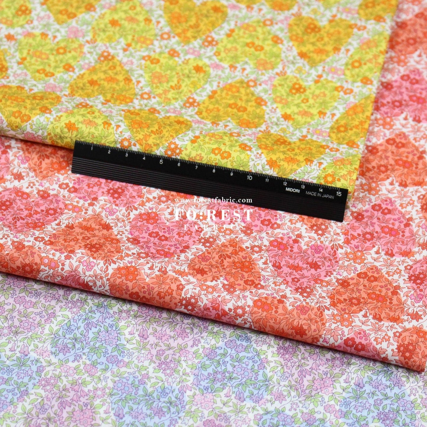 Liberty of London (Cotton Tana Lawn Fabric) - Chamomile Hearts - FO:REST Fabric 布恩堂Liberty fabrictana lawnjapanese fabricykk zipper