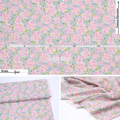 Liberty of London (Cotton Tana Lawn Fabric) - Charleston Posy - FO:REST Fabric 布恩堂Liberty fabrictana lawnjapanese fabricykk zipper