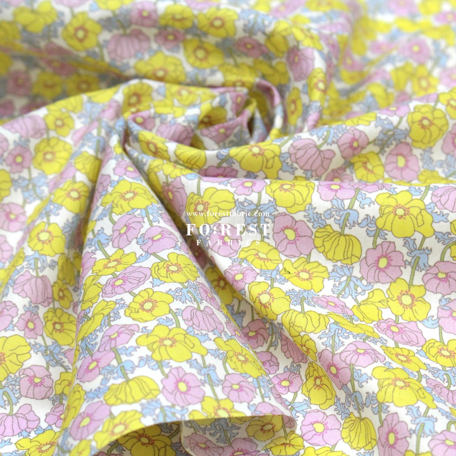 Liberty of London (Cotton Tana Lawn Fabric) - Charmian - FO:REST Fabric 布恩堂Liberty fabrictana lawnjapanese fabricykk zipper