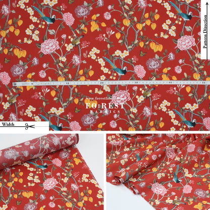 Liberty of London (Cotton Tana Lawn Fabric) - Chinoiserie Dream - FO:REST Fabric 布恩堂Liberty fabrictana lawnjapanese fabricykk zipper