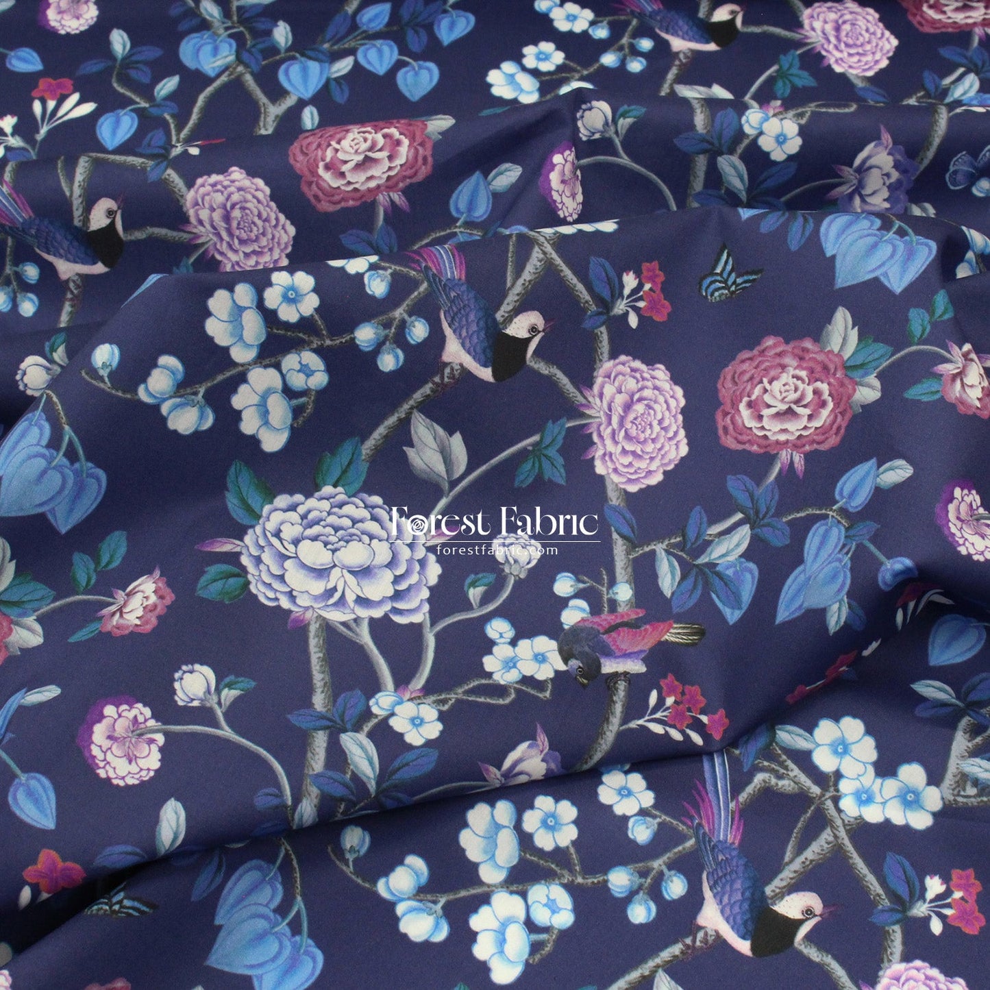 Liberty of London (Cotton Tana Lawn Fabric) - Chinoiserie Dream - FO:REST Fabric 布恩堂Liberty fabrictana lawnjapanese fabricykk zipper