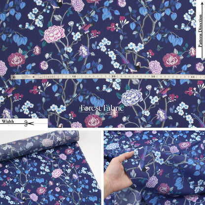 Liberty of London (Cotton Tana Lawn Fabric) - Chinoiserie Dream - FO:REST Fabric 布恩堂Liberty fabrictana lawnjapanese fabricykk zipper