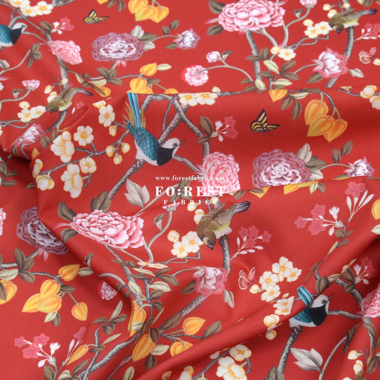 Liberty of London (Cotton Tana Lawn Fabric) - Chinoiserie Dream - FO:REST Fabric 布恩堂Liberty fabrictana lawnjapanese fabricykk zipper
